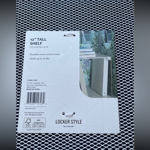 Locker Style mesh 12” shelf & magnetic starter kit - Picture 6 of 11